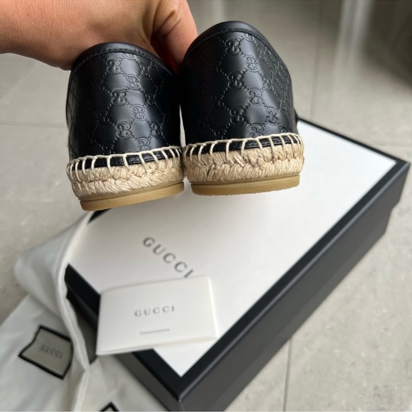 Gucci Leather Espadrilles Microguccissima Soft - Picture 7 of 12
